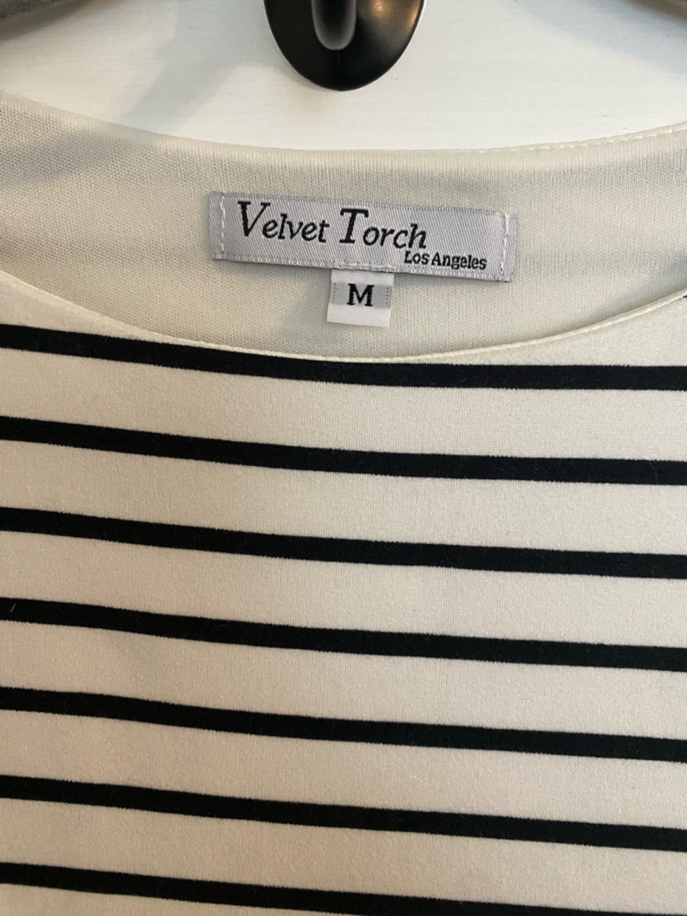 Velvet Torch Black and White Striped Top Nordstrom New with minor flaw. - Picture 4 of 7